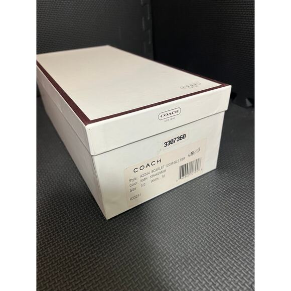 Coach Womens Khaki Horsebit Loafer Driving Moc Shoes Size 9M Logo Print - Picture 2 of 11